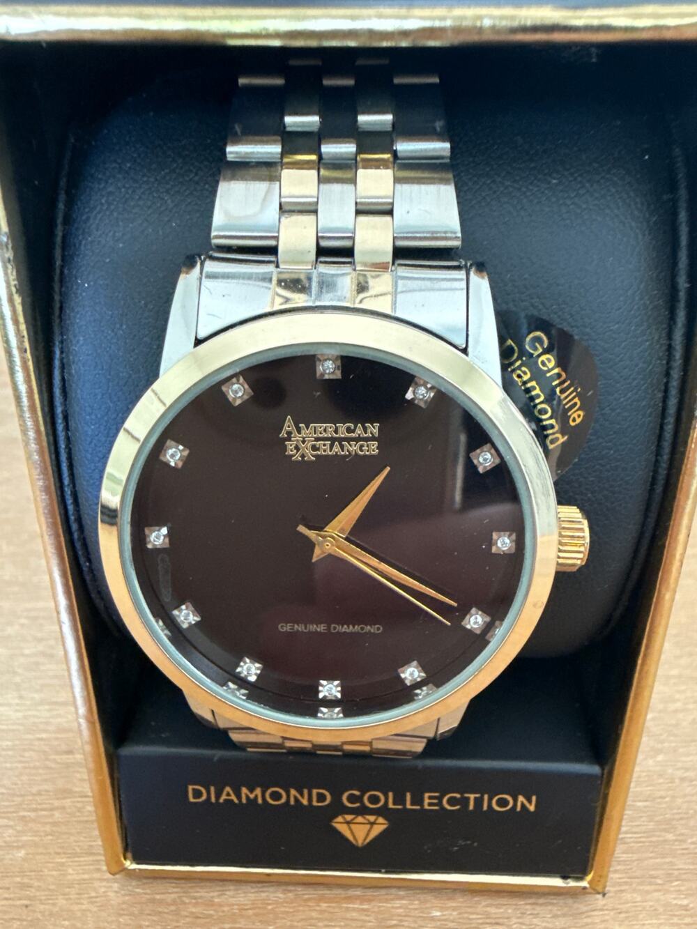 American Exchange 1/10th Carat Genuine Diamond Collection Watch